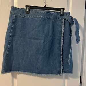 Loft Plus Denim Wrap Skirt